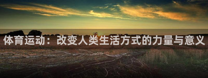 竞技宝手机版：体育运动：改变人类生活方式的力量与意义
