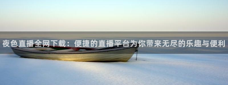 新球赛直播：夜色直播全网下载：便捷的直播平台为你带来无尽的乐趣与便利